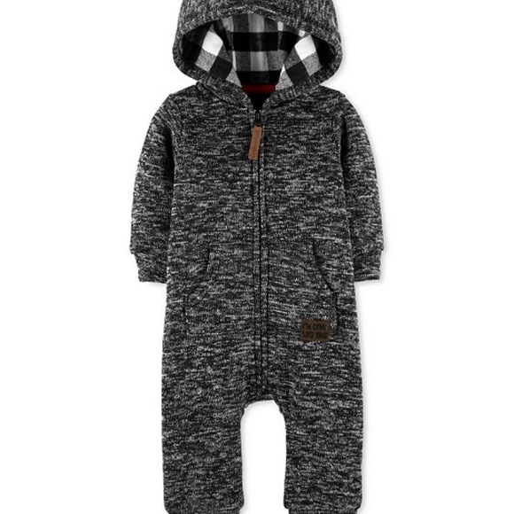 Carter's Other - Baby Boys Hooded Coverall thick knit warm